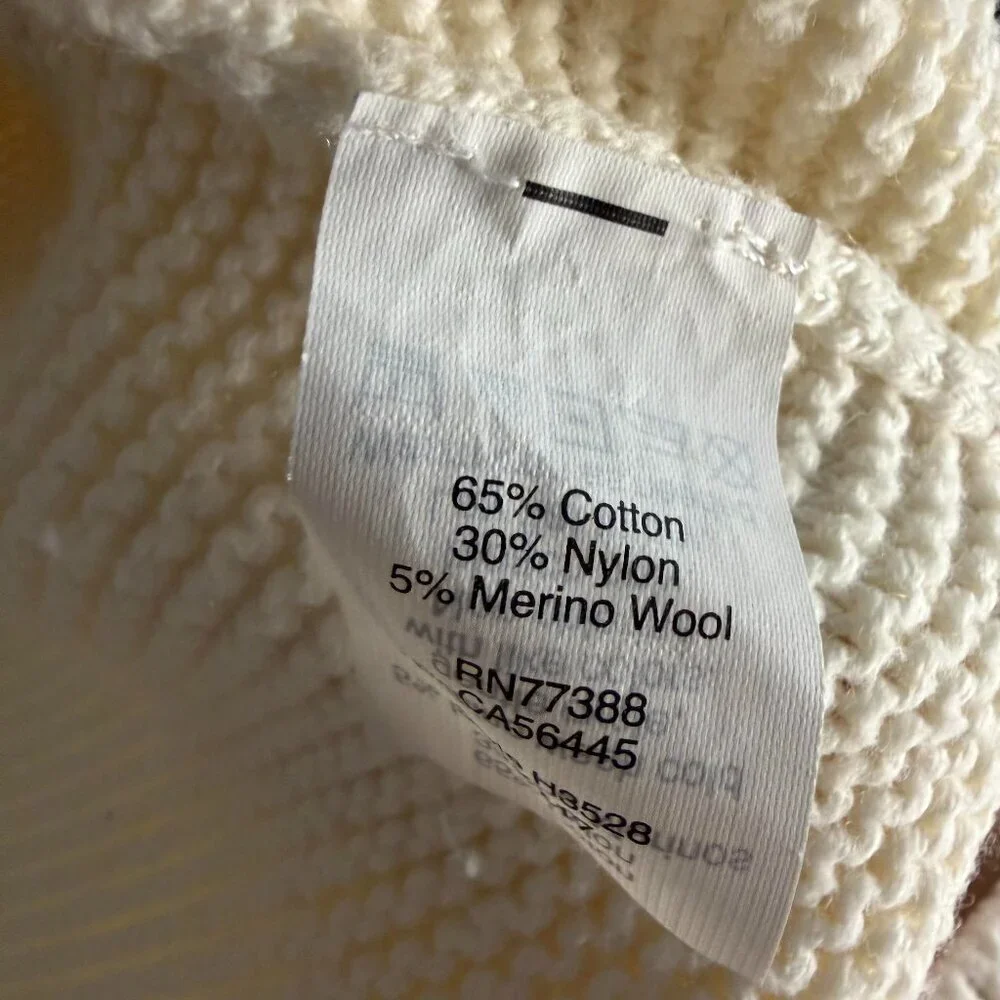 J Crew Textured Knit Crew Neck Sweater Cotton Wool Blend Quiet Luxury - Small